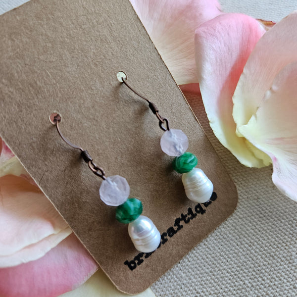 Secret Garden Beaded Drop Earrings