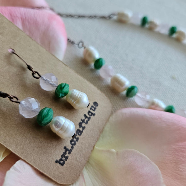Secret Garden Beaded Drop Earrings