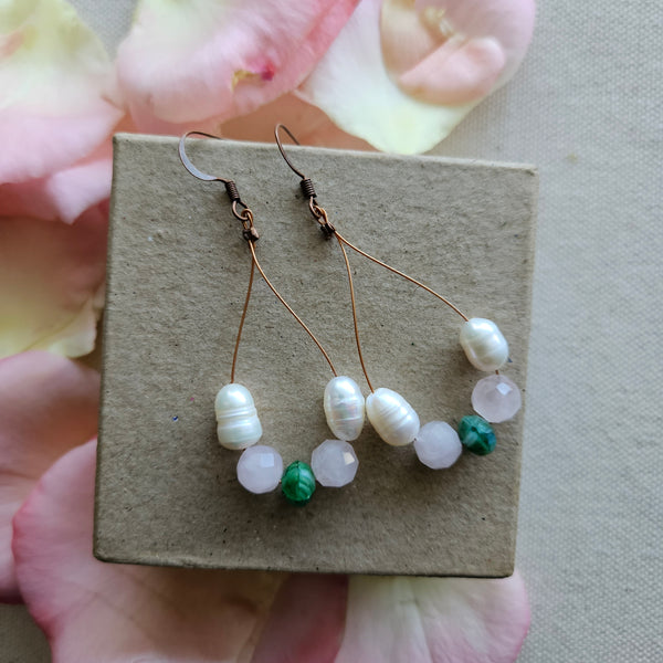Secret Garden Beaded Hoops