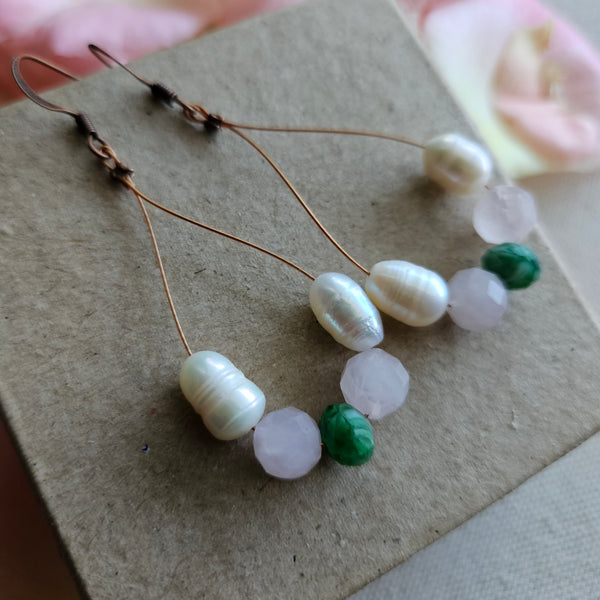Secret Garden Beaded Hoops