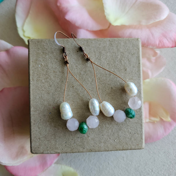 Secret Garden Beaded Hoops