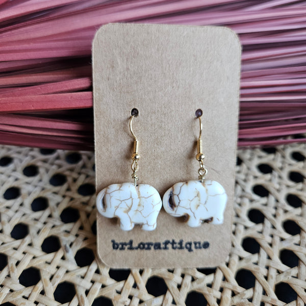 Elephant Drop Earrings