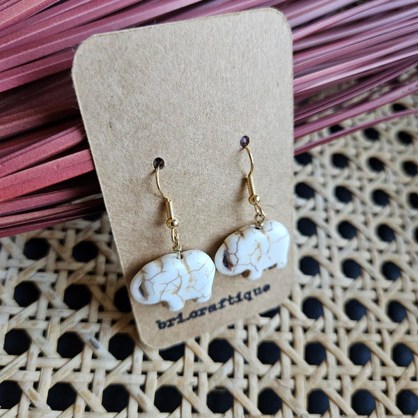 Elephant Drop Earrings