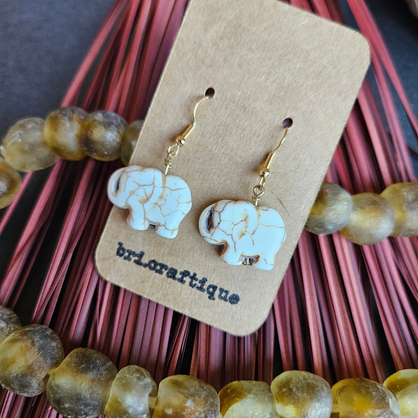 Elephant Drop Earrings