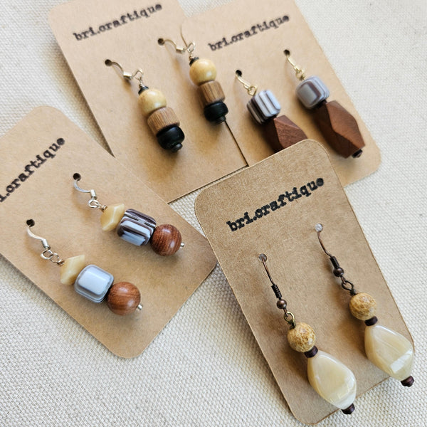 Butter Pecan Drop Earrings