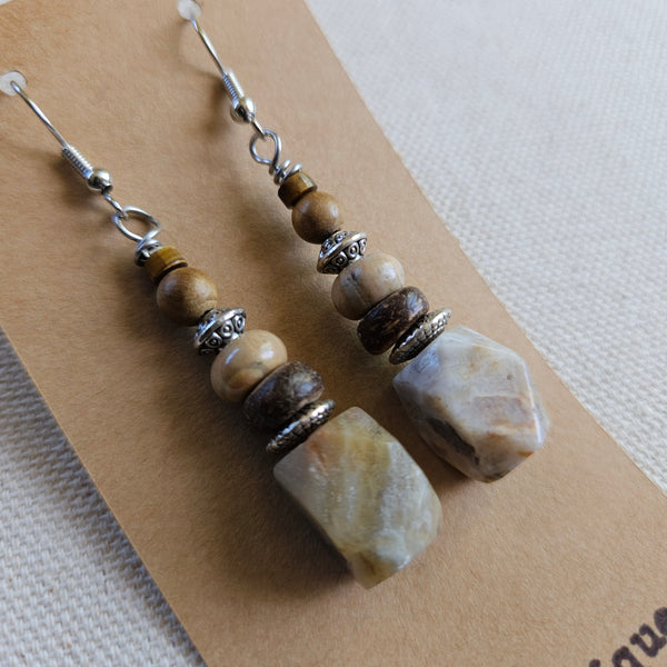 Brownstone Dangle Earrings