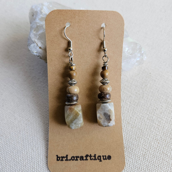 Brownstone Dangle Earrings