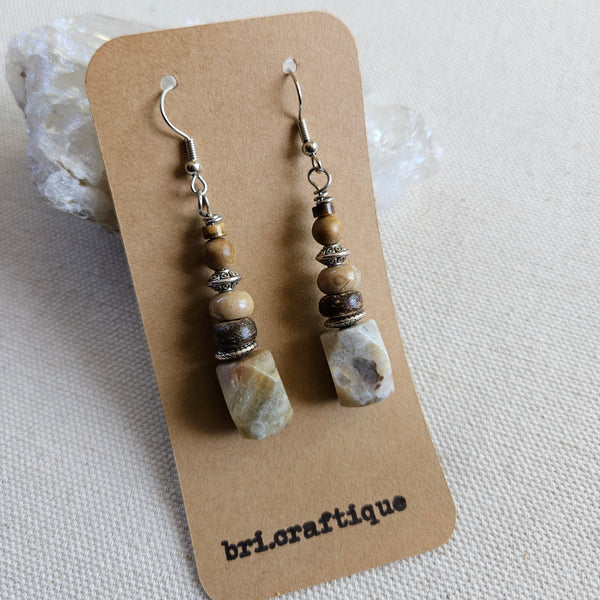 Brownstone Dangle Earrings