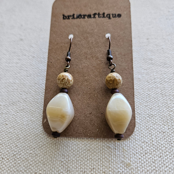 Butter Pecan Drop Earrings