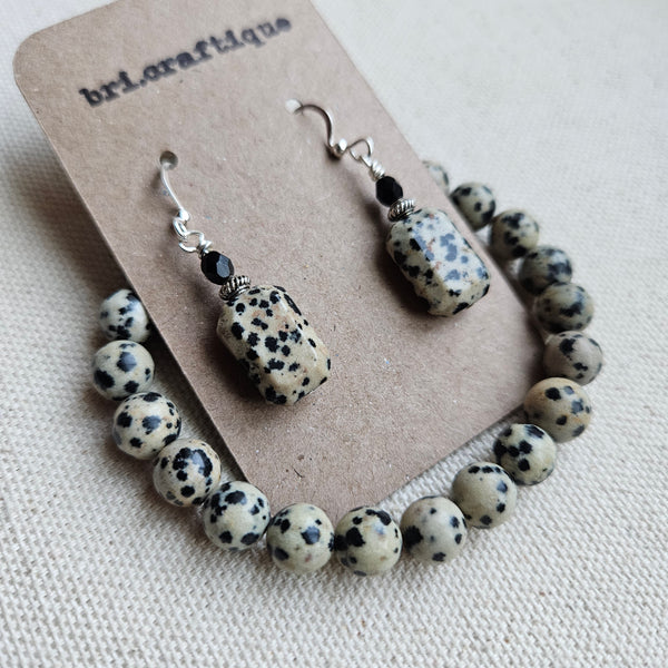 Dalmatian Jasper Stone Bracelet