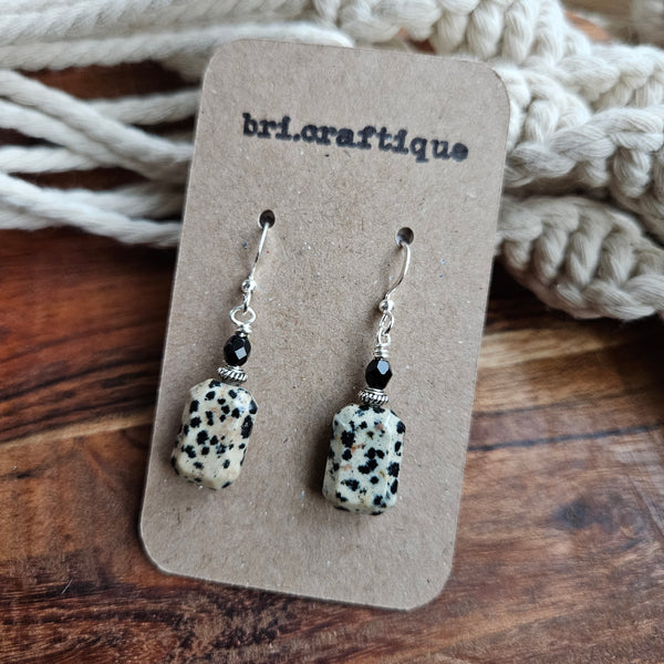 Dalmatian Jasper Drop Earrings