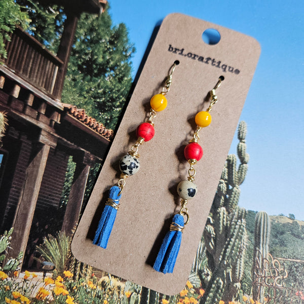 Cowboy Inspired Tassel Dangle Earrings