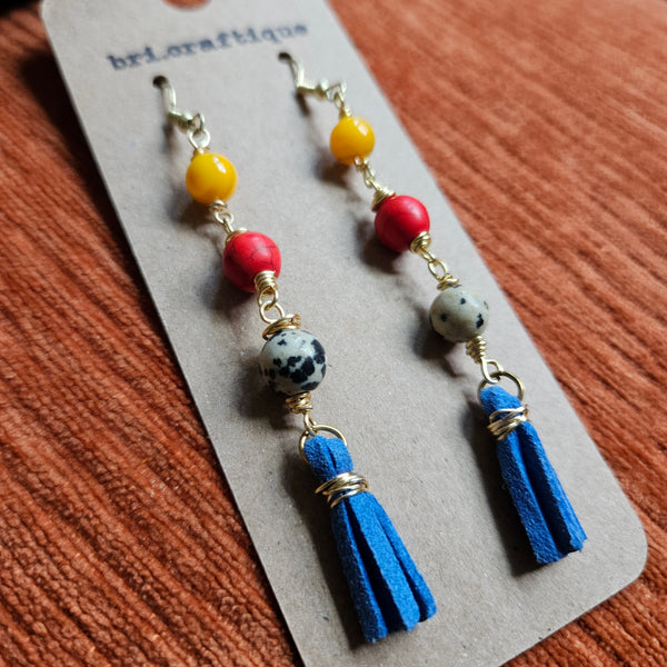 Cowboy Inspired Tassel Dangle Earrings