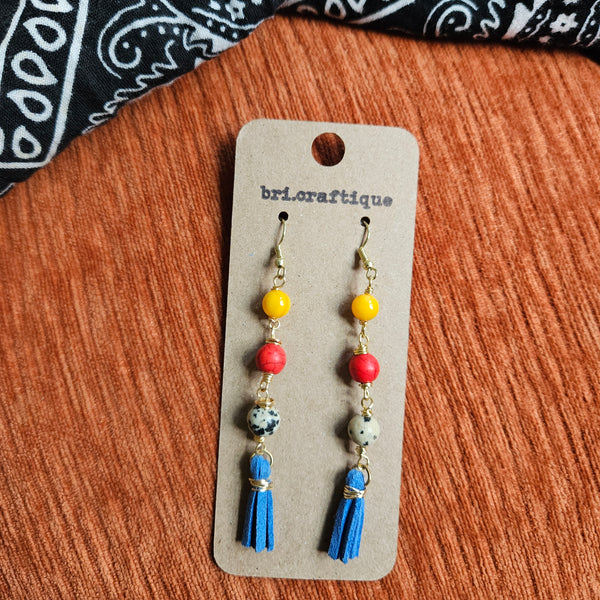 Cowboy Inspired Tassel Dangle Earrings