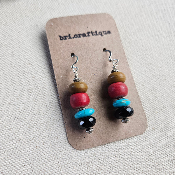 Navajo Inspired Drop Earrings