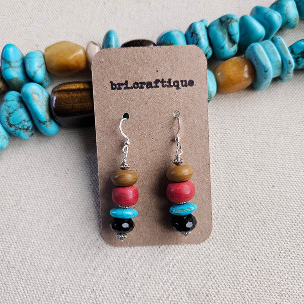 Navajo Inspired Drop Earrings