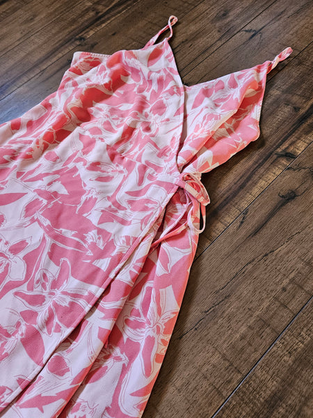 Nine West - Pink Floral Wrap Dress
