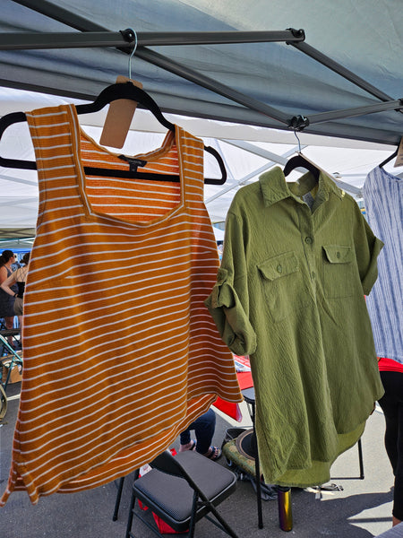Yellow Ochre Striped Tank