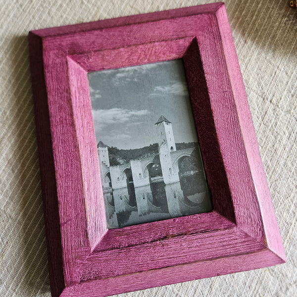 Pink Mauve 4x6 Wooden Picture Frame