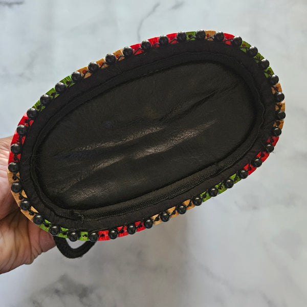 African-Rasta Wood Beaded Purse