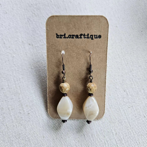 Butter Pecan Drop Earrings