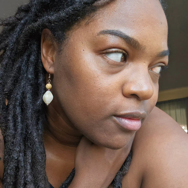 Butter Pecan Drop Earrings