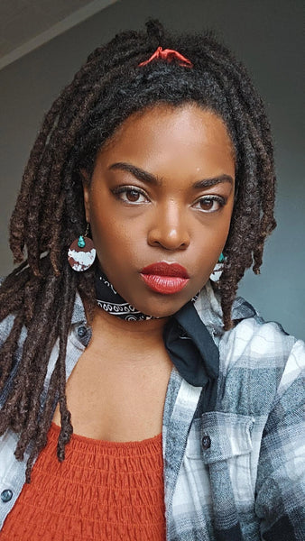 Turquoise and Cow Print Statement Earrings