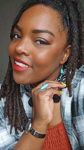 Turquoise Stone Teardrop Earrings