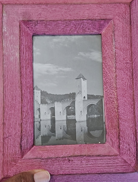 Pink Mauve 4x6 Wooden Picture Frame