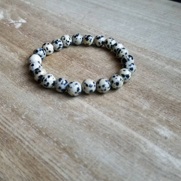 Dalmatian Jasper Stone Bracelet