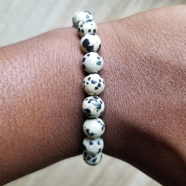 Dalmatian Jasper Stone Bracelet