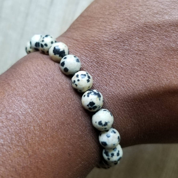 Dalmatian Jasper Stone Bracelet