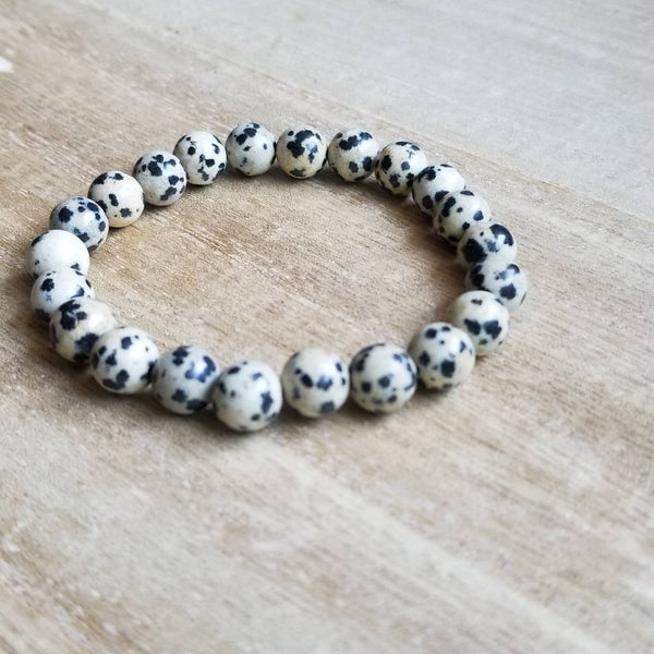 Dalmatian Jasper Stone Bracelet