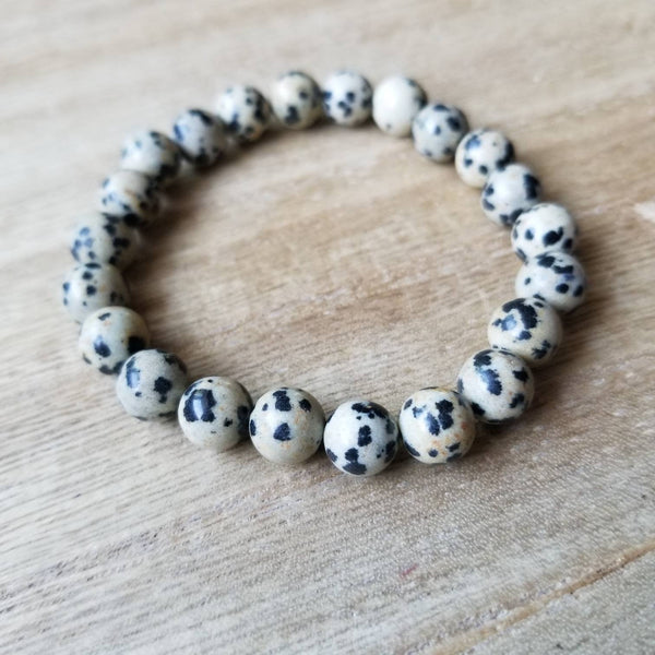 Dalmatian Jasper Stone Bracelet