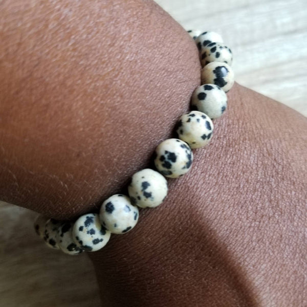 Dalmatian Jasper Stone Bracelet