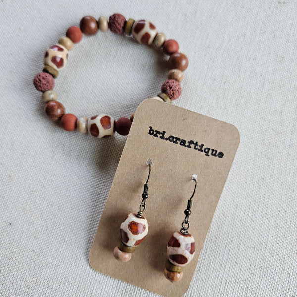 Giraffe Bracelet & Earring Set