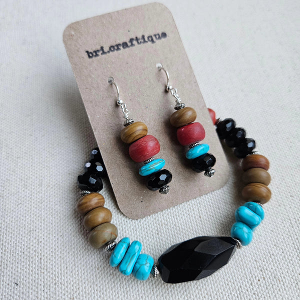 Navajo Inspired Drop Earrings