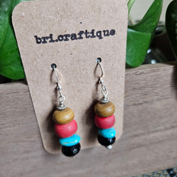 Navajo Inspired Drop Earrings
