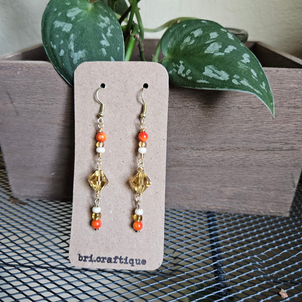 Red Coral Beaded Dangles