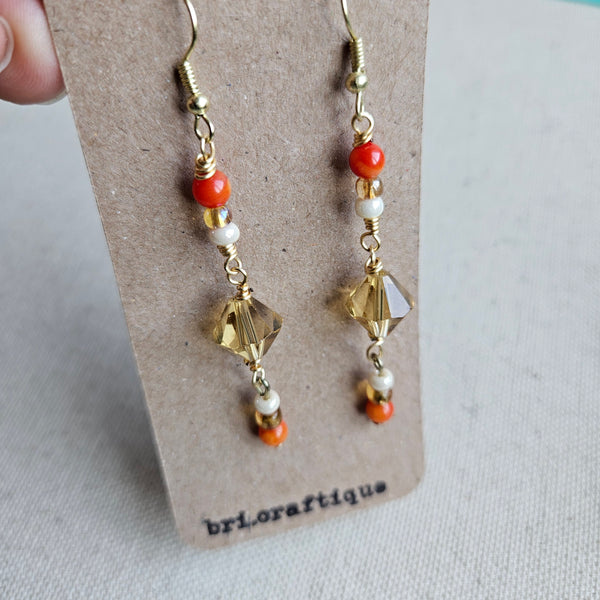 Red Coral Beaded Dangles