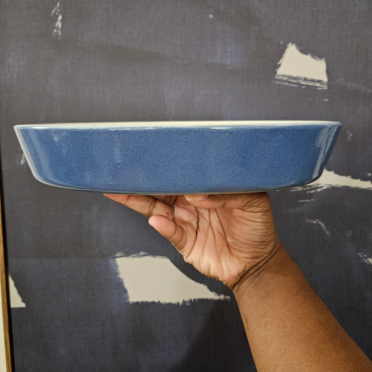 Vintage Emile Henry Blue & White Oval Casserole Dish – bri.craftique