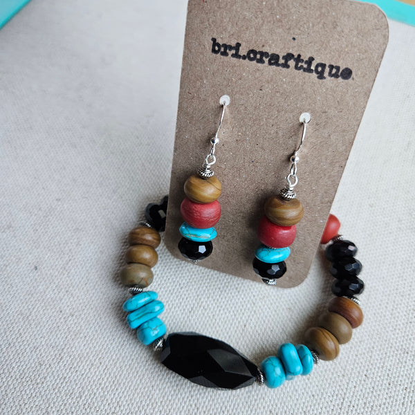 Navajo Inspired Drop Earrings