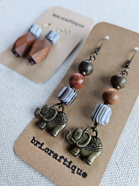 Chocolate Swirl Drop Earrings