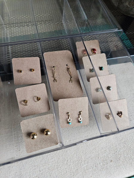 Solid Gold Ball Stud Earrings