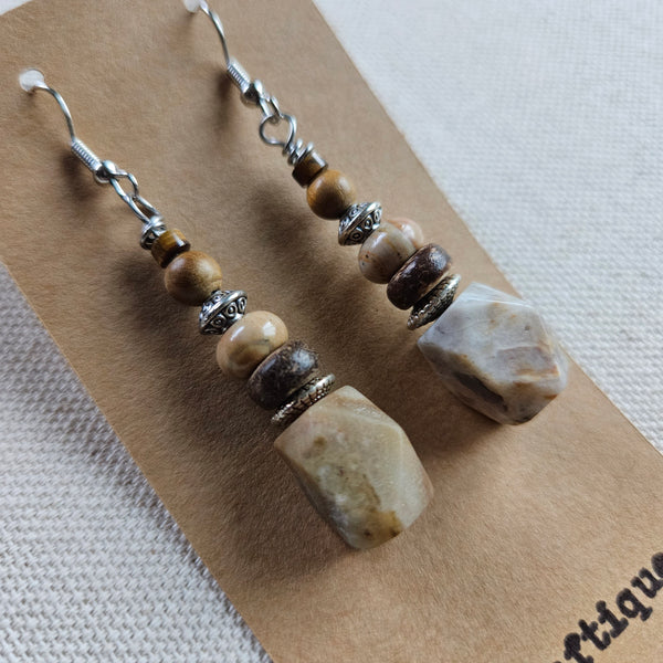 Brownstone Dangle Earrings