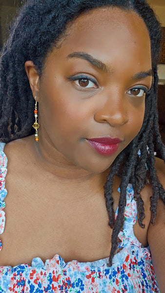 Red Coral Beaded Dangles