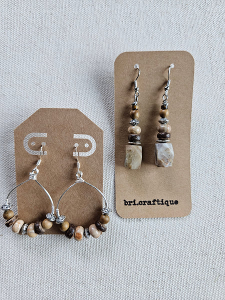Brownstone Dangle Earrings