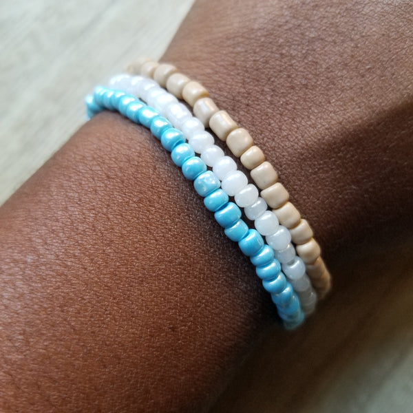 Pocahontas Seed Bead Bracelet Set