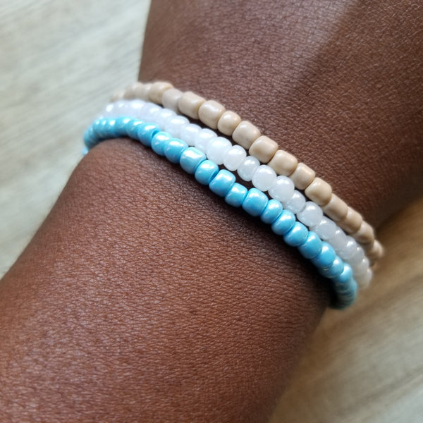 Pocahontas Seed Bead Bracelet Set