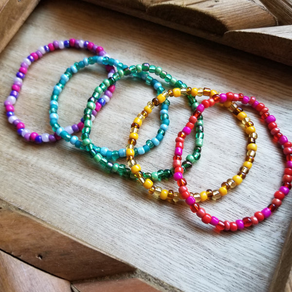 Colors of the Wind Patterned Seed Bead Bracelets
